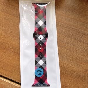 💚3/$20 Plaid Fancy Bands Silicone Watch Band for Apple Watch.  New in Package.